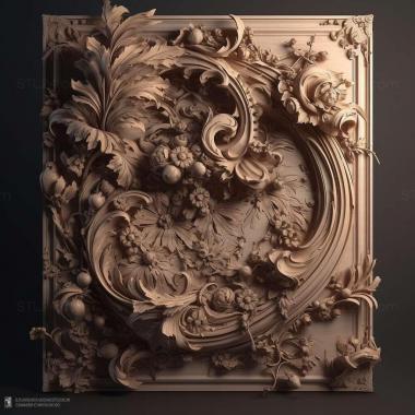 Patterns and decorations stl rococo 4 3d model